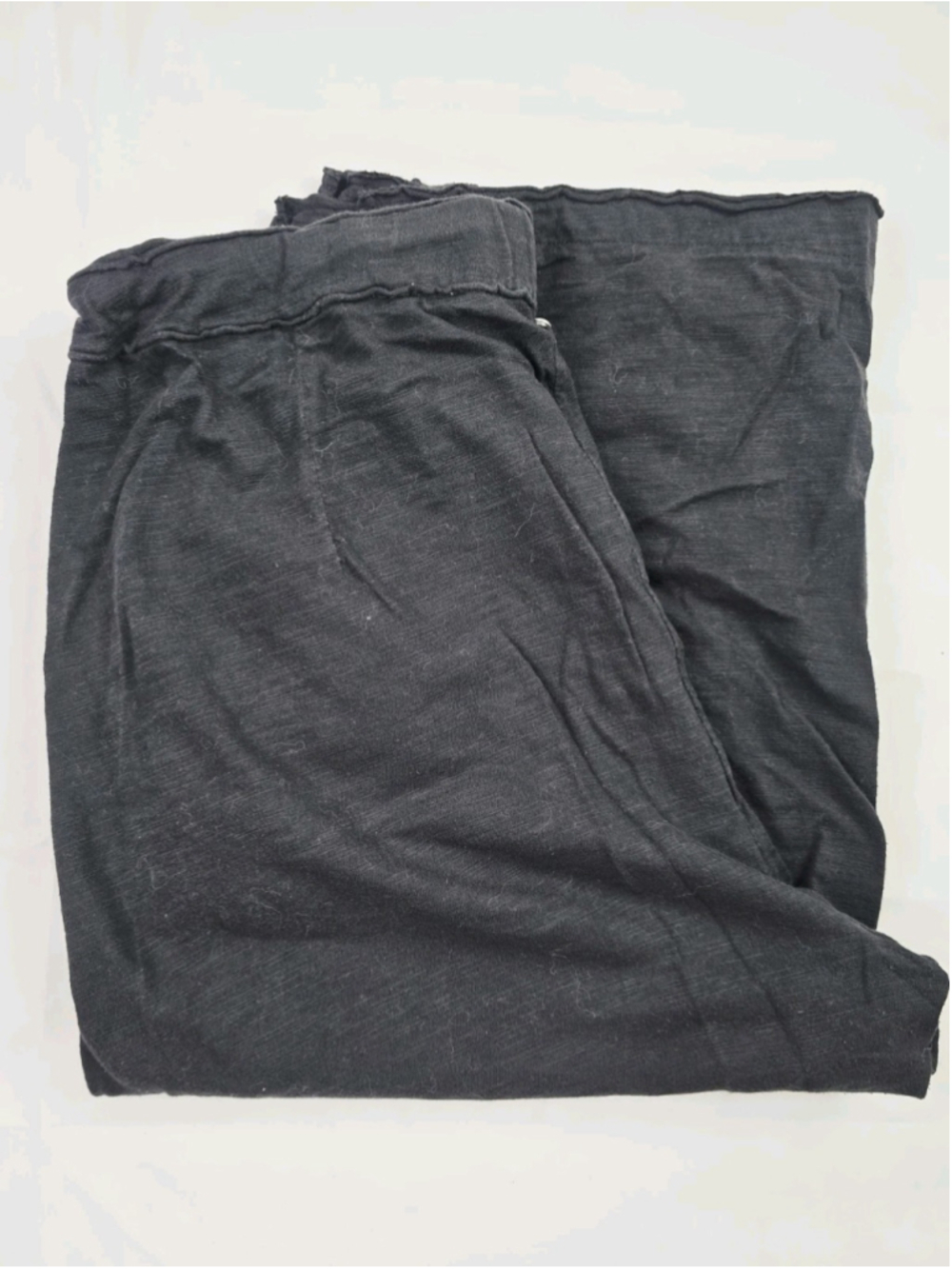 Neon Buddha Capri Pants Jersey Pull On Stretch Split Hem Comfort Womens Black XL